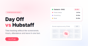 day off vs hubstaff banner 1200x630 1 Time Tracker