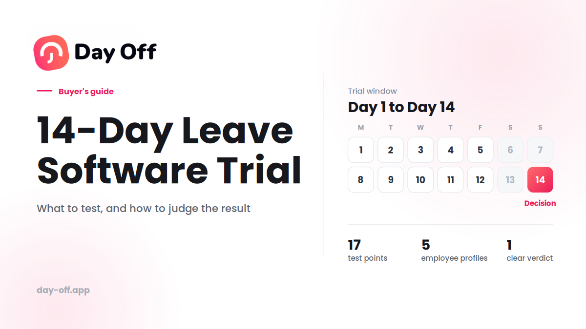 leave tracker software 14 days trial How to Run a 14-Day Leave Software Trial That Actually Tells You Something