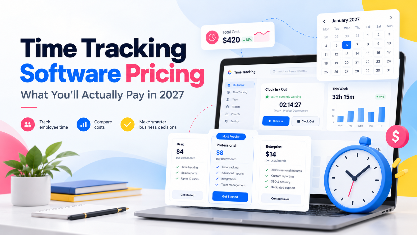 Time Tracking Software Pricing: What You’ll Actually Pay in 2027